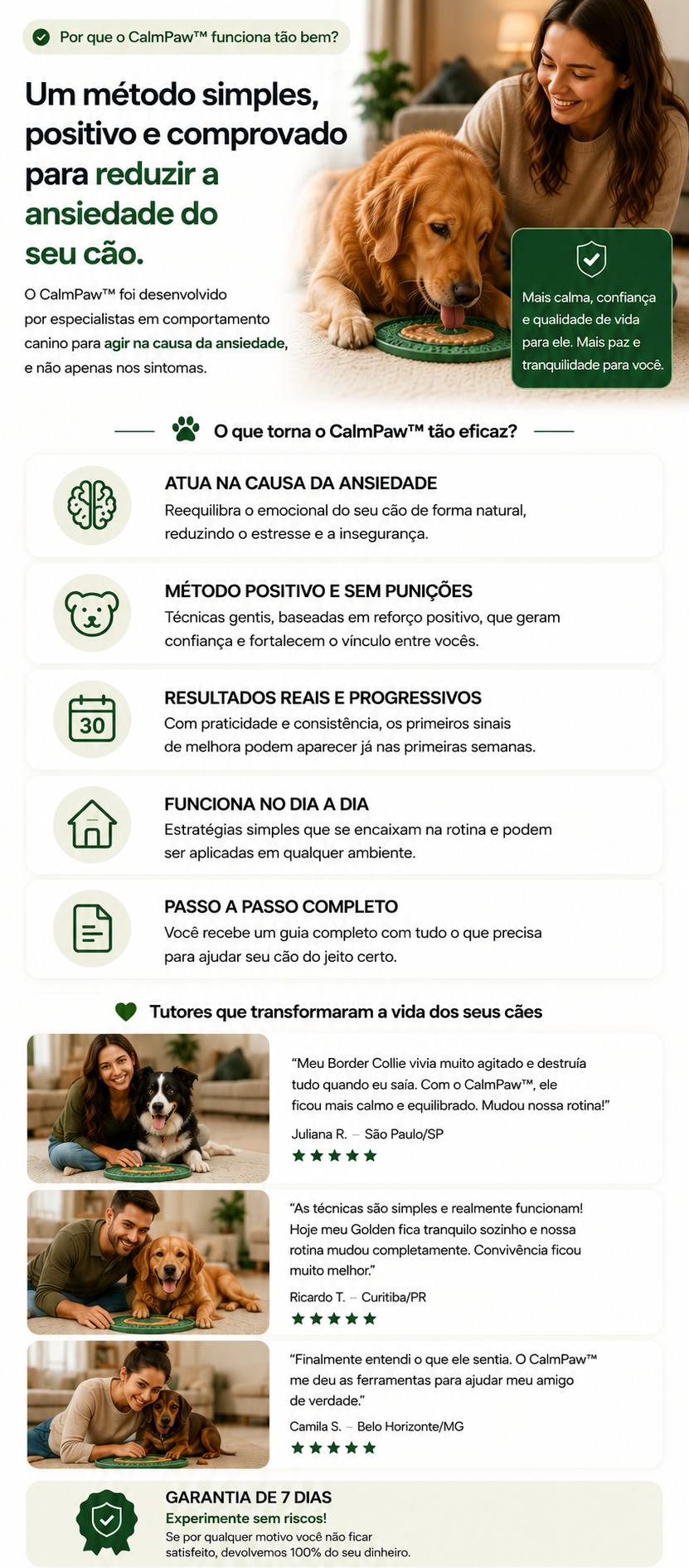 Método CalmaPet™ — Como funciona e prova social