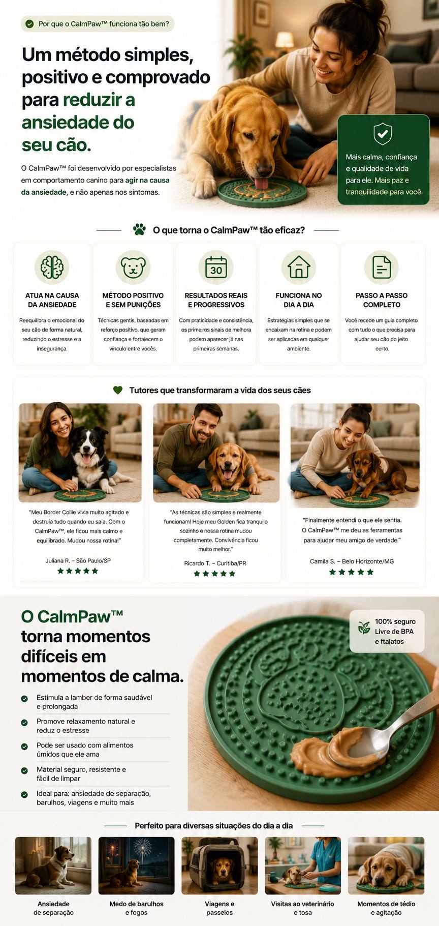 CalmaPet™ — Qualidade e materiais seguros para o seu pet